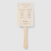 Brush Gold & Terracotta Script Wedding Program Fächer (Rückseite)