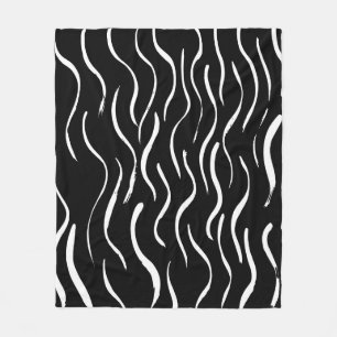 Brush Grunge Muster. Weiß und Schwarz.abstrakt,Kun Fleecedecke