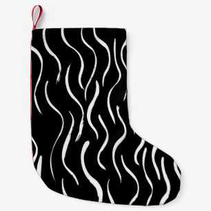 Brush Grunge Muster. Weiß und Schwarz.abstrakt,Kun Kleiner Weihnachtsstrumpf