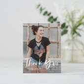 Brush Hand Letting Vertikaler Abschluss Vielen Dan Postkarte (Stehend Vorderseite)