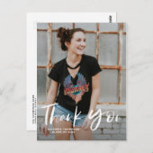 Brush Hand Letting Vertikaler Abschluss Vielen Dan Postkarte (Vorne/Hinten)