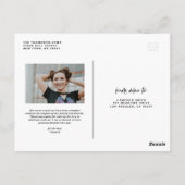 Brush Hand Letting Vertikaler Abschluss Vielen Dan Postkarte (Rückseite)