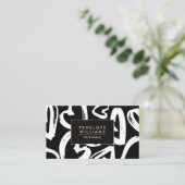 Brush-Herz-Muster Visitenkarte (Stehend Vorderseite)