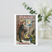 Brush ~ King of Wizards Vintag Magic Act Postkarte (Stehend Vorderseite)