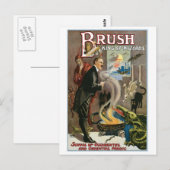 Brush ~ King of Wizards Vintag Magic Act Postkarte (Vorne/Hinten)