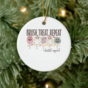 Brush Leckerei Wiederholen Zahnspange Funny Spooky Keramik Ornament