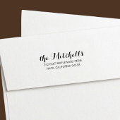 Brush Lettered Return Address Permastempel