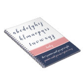 Brush Lettering Handschrift Praxis Alphabet Notizblock (Rechte Seite)