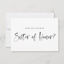 Brush Lettering Mint ist meine Ehrenministerin Einladung