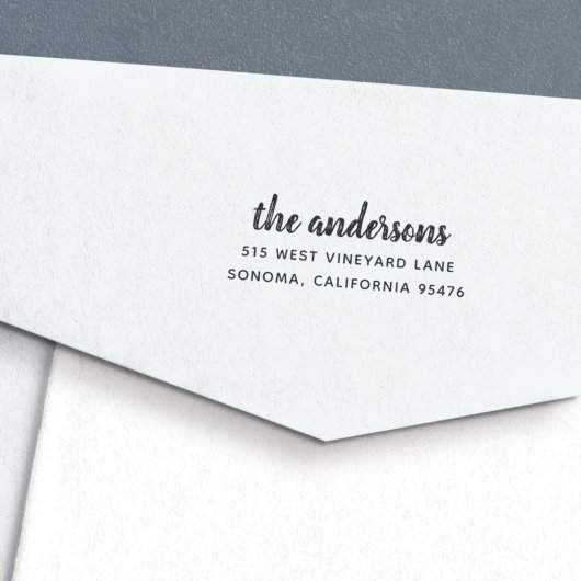 Brush Letters Rücksendeadresse Permastempel