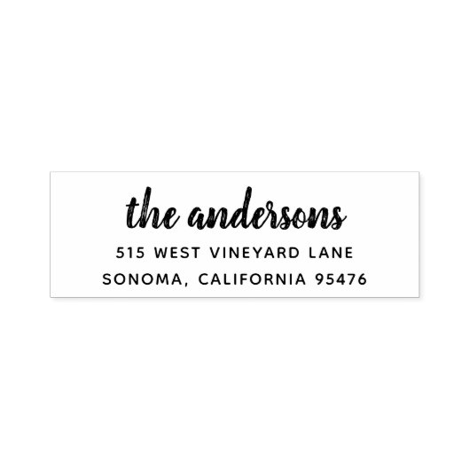 Brush Letters Rücksendeadresse Permastempel (Design)