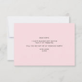 Brush Letting Pink werden Sie meine Bridesmaid sei Einladung (Rückseite)