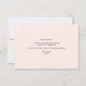 Brush Letush Blush wird mein Bridesman sein Einladung (Rückseite)