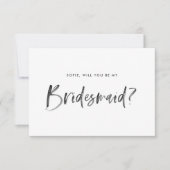 Brush Letush Blush wird meine Bridesmaid sein Einladung (Vorderseite)