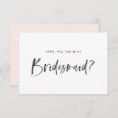 Brush Letush Blush wird meine Bridesmaid sein Einladung (Vorne/Hinten)