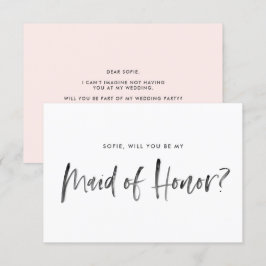 Brush Letush Blush wird meine Trauzeugin sein Einladung