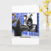 Brush mit todlustigen Halloween Cartoon Geschenke Karte (Gelbe Blume)