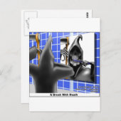 Brush mit todlustigen Halloween Cartoon Geschenke Postkarte (Vorne/Hinten)