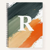 Brush-Painted Terrain Monogram Plan Notizblock (Vorderseite)