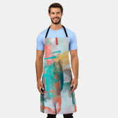 Brush painting. Artistic canvas mix unique form. O Schürze (Getragen)