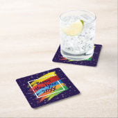 Brush Schlaganfälle Happy New Year 20xx Party Rechteckiger Pappuntersetzer (Vor Ort)