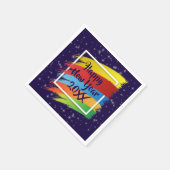 Brush Schlaganfälle Happy New Year 20xx Party Serviette (Ecke)