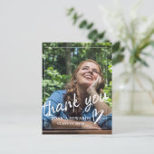 Brush Schriftart Script 2023 Abschluss Foto Vielen Postkarte (Stehend Vorderseite)