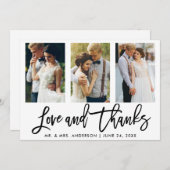 Brush Script 3 Foto Hochzeit Liebe und Danke (Vorne/Hinten)