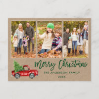 Brush Script 3 Foto Weihnachts Truck Kraft