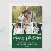 Brush Script 4 Foto Hochzeit Weihnachtskarte GS Einladung (Vorderseite)