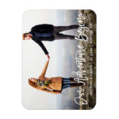 Brush Script Adventure Save the Date Foto Magnet (Vertikal)