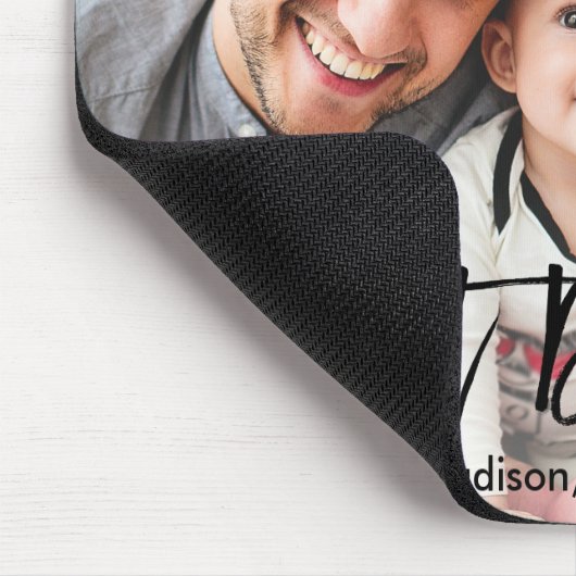 Brush Script Bester Vater je Foto Mousepad (Ecke)