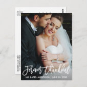 Brush Script für immer Ein dankbares Hochzeitsstip Postkarte (Vorne/Hinten)