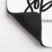 Brush Script Girly White Mousepad (Ecke)