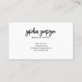 Brush Script Girly White Treuekarte (Rückseite)