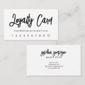 Brush Script Girly White Treuekarte (Vorne/Hinten)