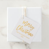 Brush Script Gold Foil Frohe Weihnachten Platz Geschenkanhänger (Mit Box)