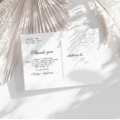 Brush-Script goldcap Abschluss vielen Dank Postkarte