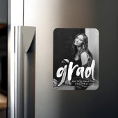 Brush Script Grad Foto Abschluss Magnet
