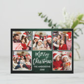 Brush Script Green Wohnen Weihnachten 5 Foto (Stehend Vorderseite)