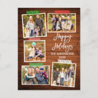 Brush Script Happy Holidays Wood Craft Tape