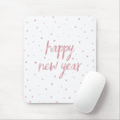Brush Script Imitate Rose Gold Glitzer Mousepad (Mit Mouse)