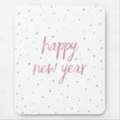 Brush Script Imitate Rose Gold Glitzer Mousepad (Vorne)