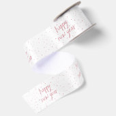 Brush Script Imitate Rose Gold Glitzer Satinband (Rückseite)