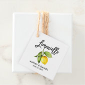 Brush Script Lemon Wedding Limoncello Kraft Geschenkanhänger (Beispiel)