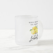 Brush Script Lemons Limoncello Mattiert Glass Tass Mattglastasse (VorderseiteRechts)