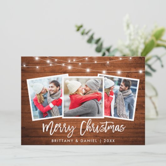 Brush Script Lights Rustic Wohnen Weihnachten 3 Fo (Stehend Vorderseite)