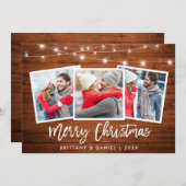 Brush Script Lights Rustic Wohnen Weihnachten 3 Fo (Vorne/Hinten)