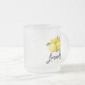 Brush Script Limoncellon Lemons Mattiert Glass Tas Mattglastasse (VorderseiteRechts)