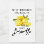 Brush Script Limoncellon Lemons Mini Flasche Etike Weinetikett (Einzelnes Label)